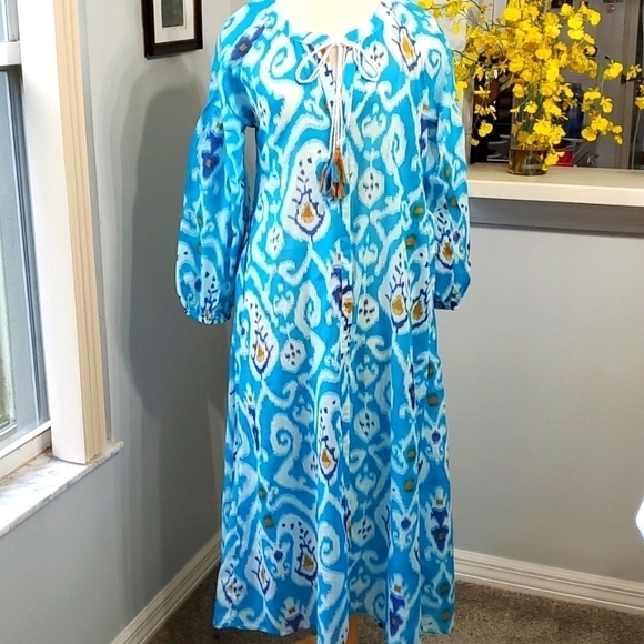 RAJ, Boho chic festival ready maxi cover up. Lightweight 100% cotton siz… - Picture 1 of 9